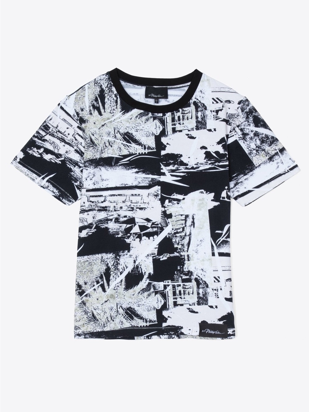3.1 Phillip Lim Black and White Cityscape Graphic Tee - Picture 8 of 8